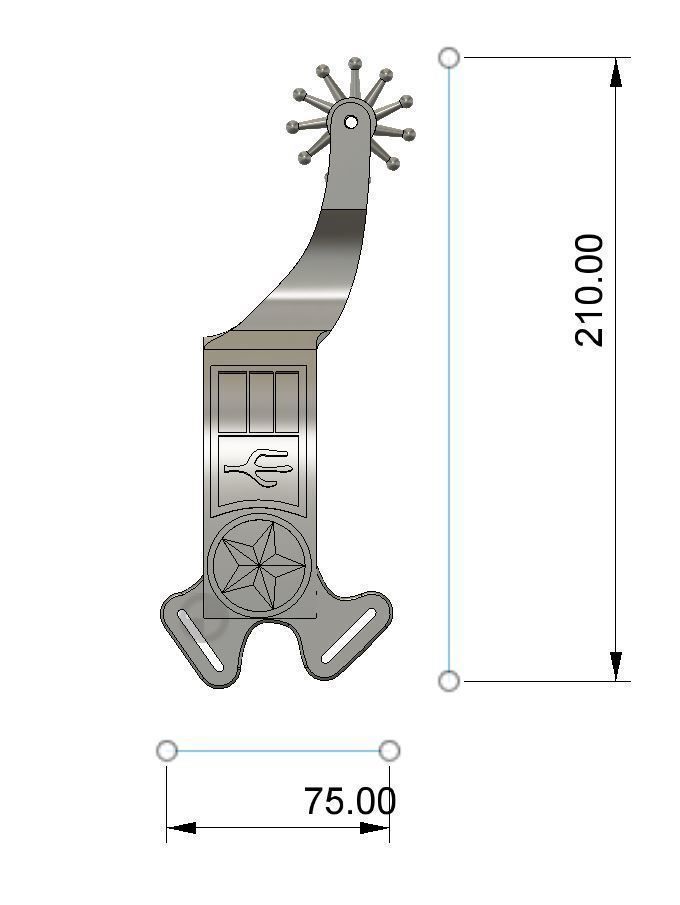 Fallout Ghoul Buckle and Spurs Package 3D print model_9