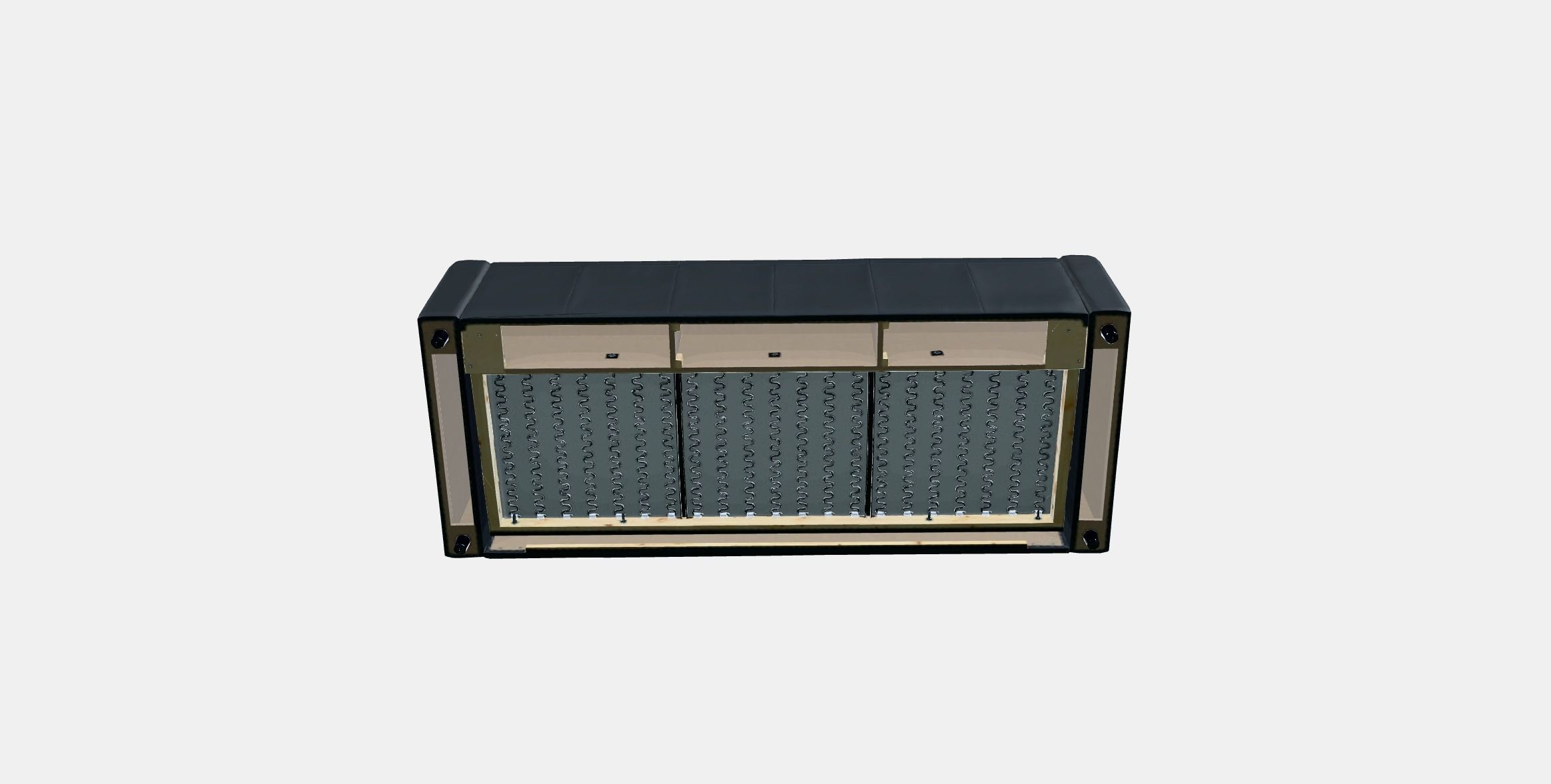 VIMLE 3-seat sofa 3 Low-poly 3D model_6