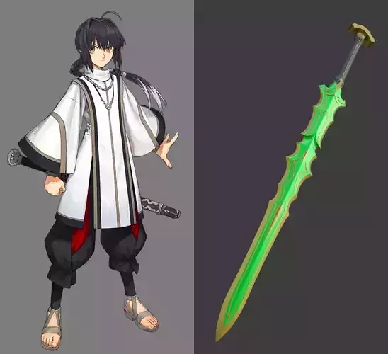 Fate Samurai Remnant yamato takeru amenomurakumo no Tsurugi  3D print model