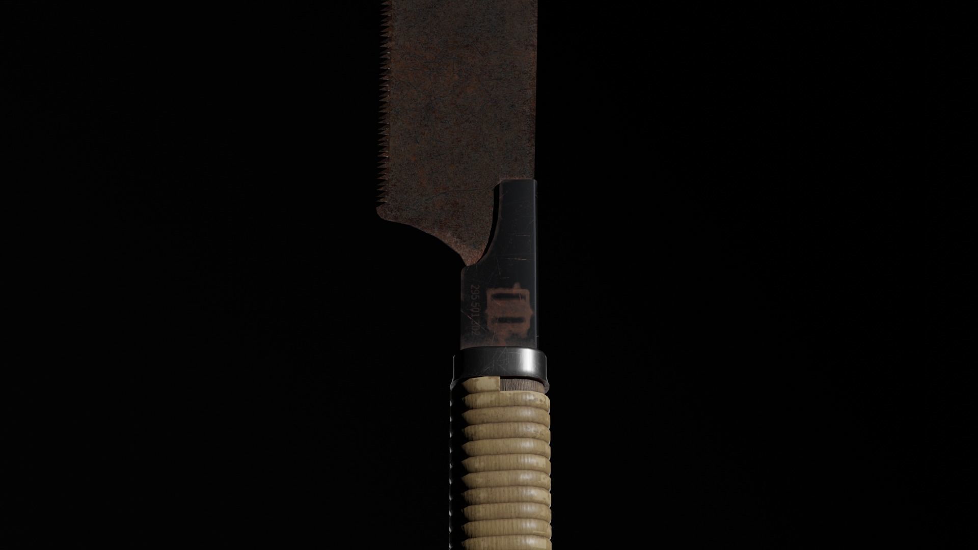 Nokogiri Japanese Sawblade Low-poly 3D model_1