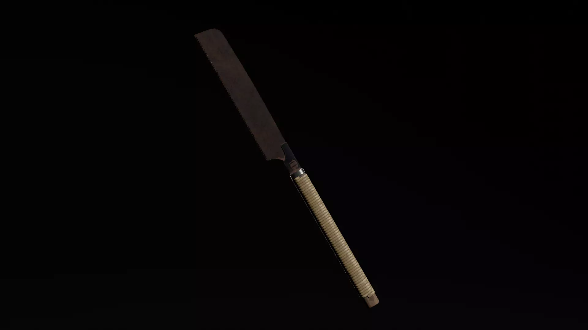 Nokogiri Japanese Sawblade Low-poly 3D model_0
