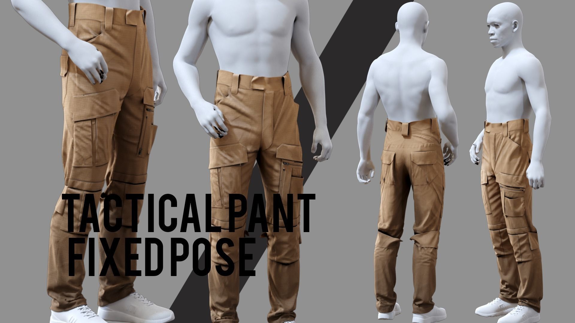 GEN2 TACTICAL PANTS KANGAROO male pose05 3D model 3D model_3