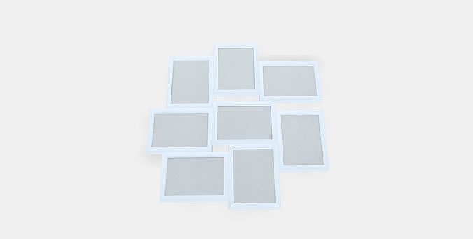 VAXBO Collage frame for 8 photos Low-poly 3D model