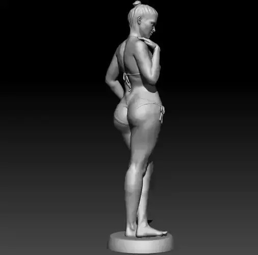 Nicole standing female figurine for 3D printing 3D print model