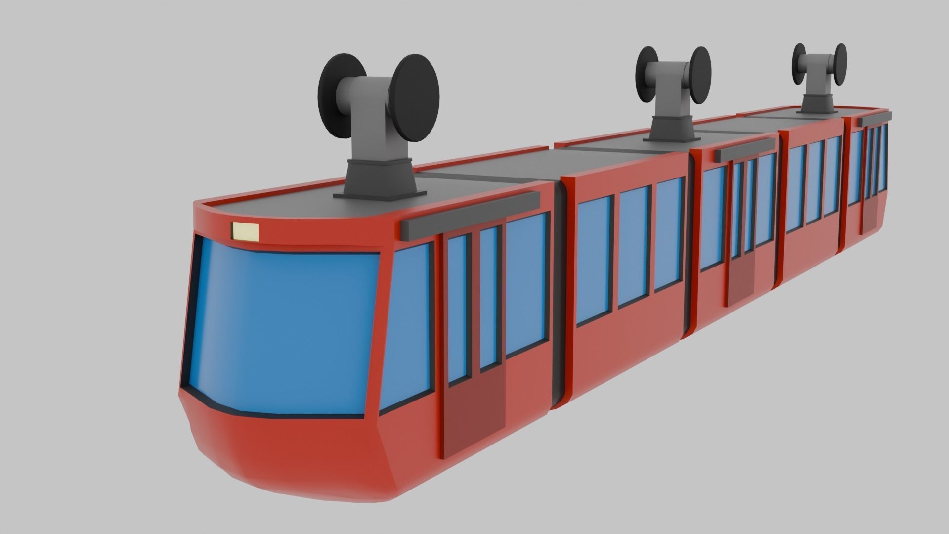 Elevated Monorail Free 3D model_5