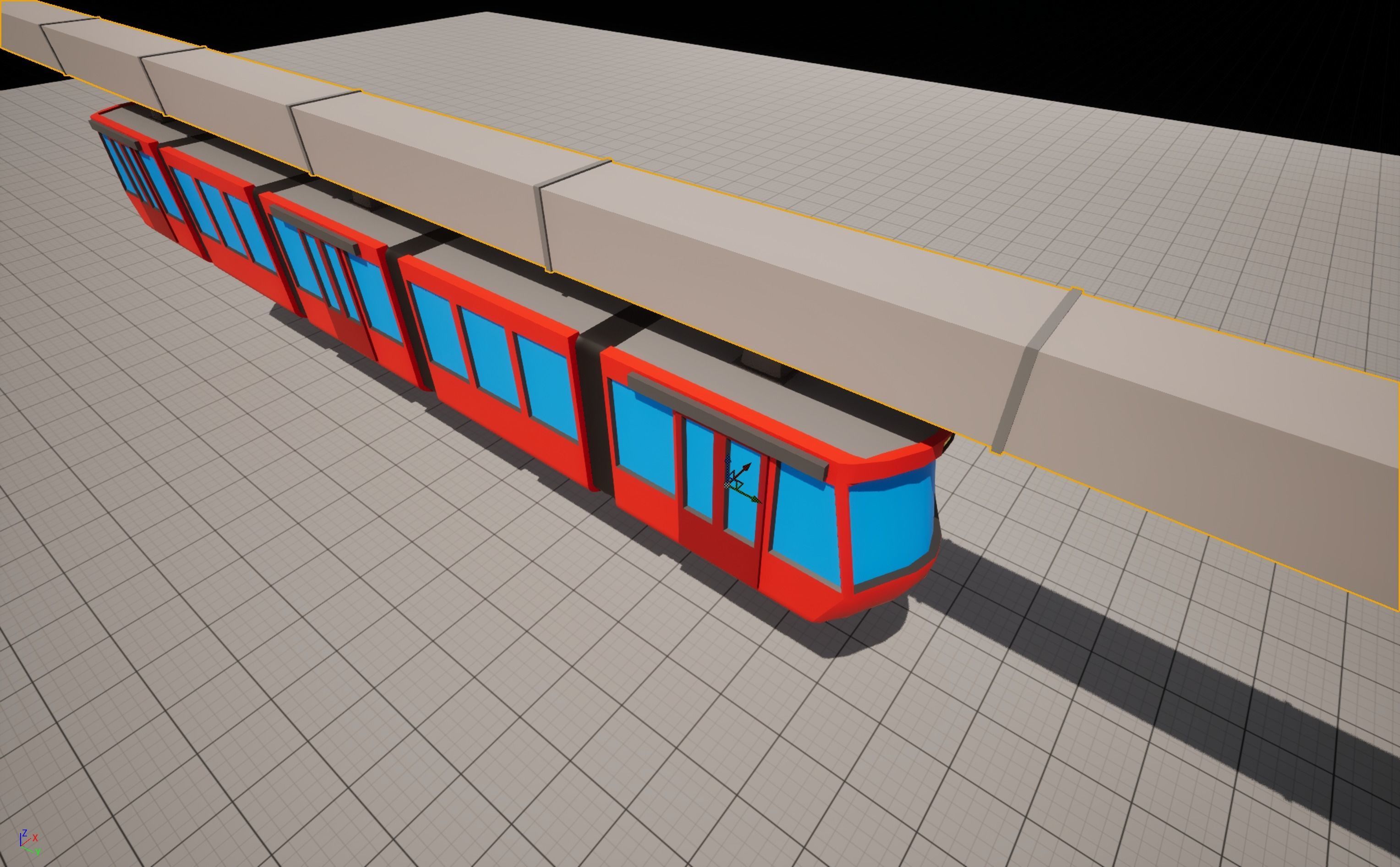 Elevated Monorail Free 3D model_2