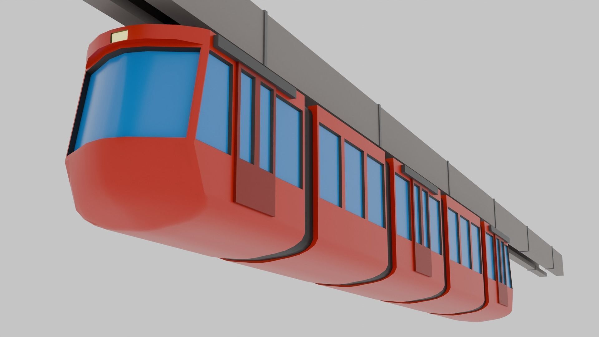 Elevated Monorail Free 3D model_4