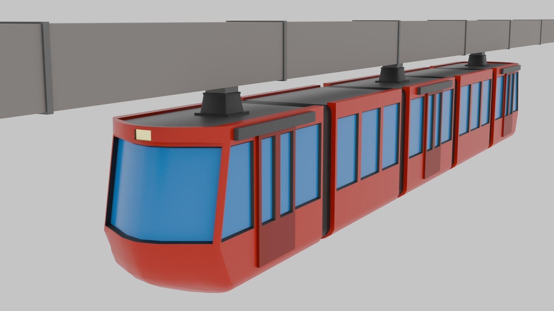 Elevated Monorail Free 3D model_6
