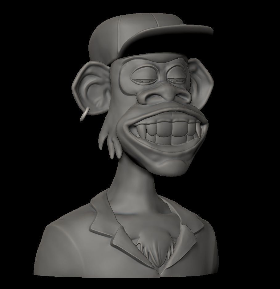 Ape NFT 3D print model_1