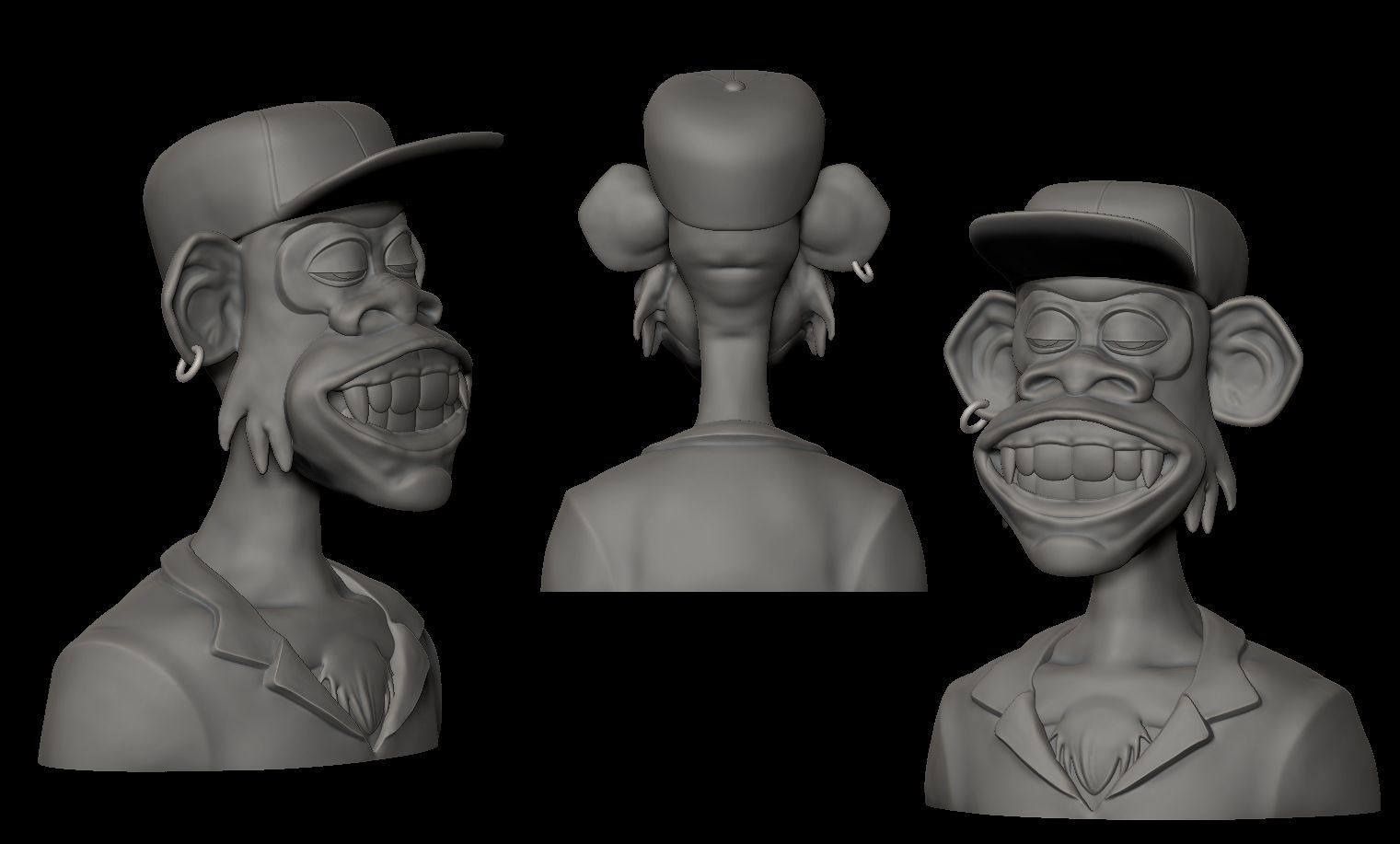 Ape NFT 3D print model_4