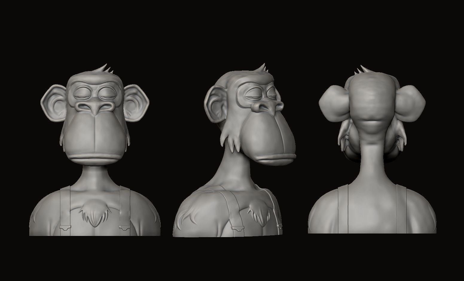 Ape NFT 3D print model_3