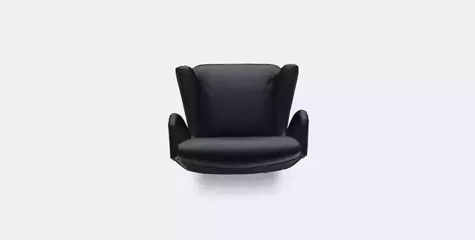 STRANDMON Wing chair 4 Low-poly 3D model