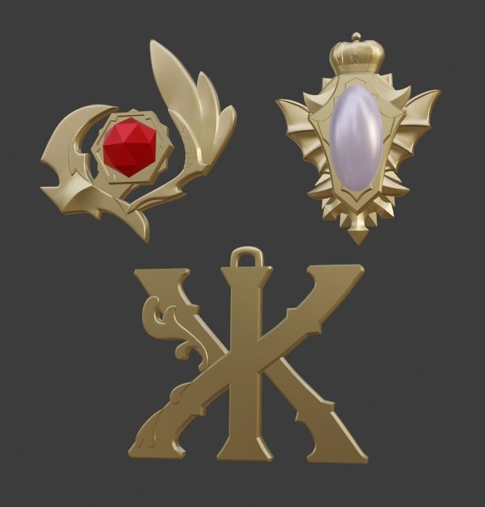 nijisanji Kuzuha ChroNoir accessories 3d model 3d printSTL 3D print model_1