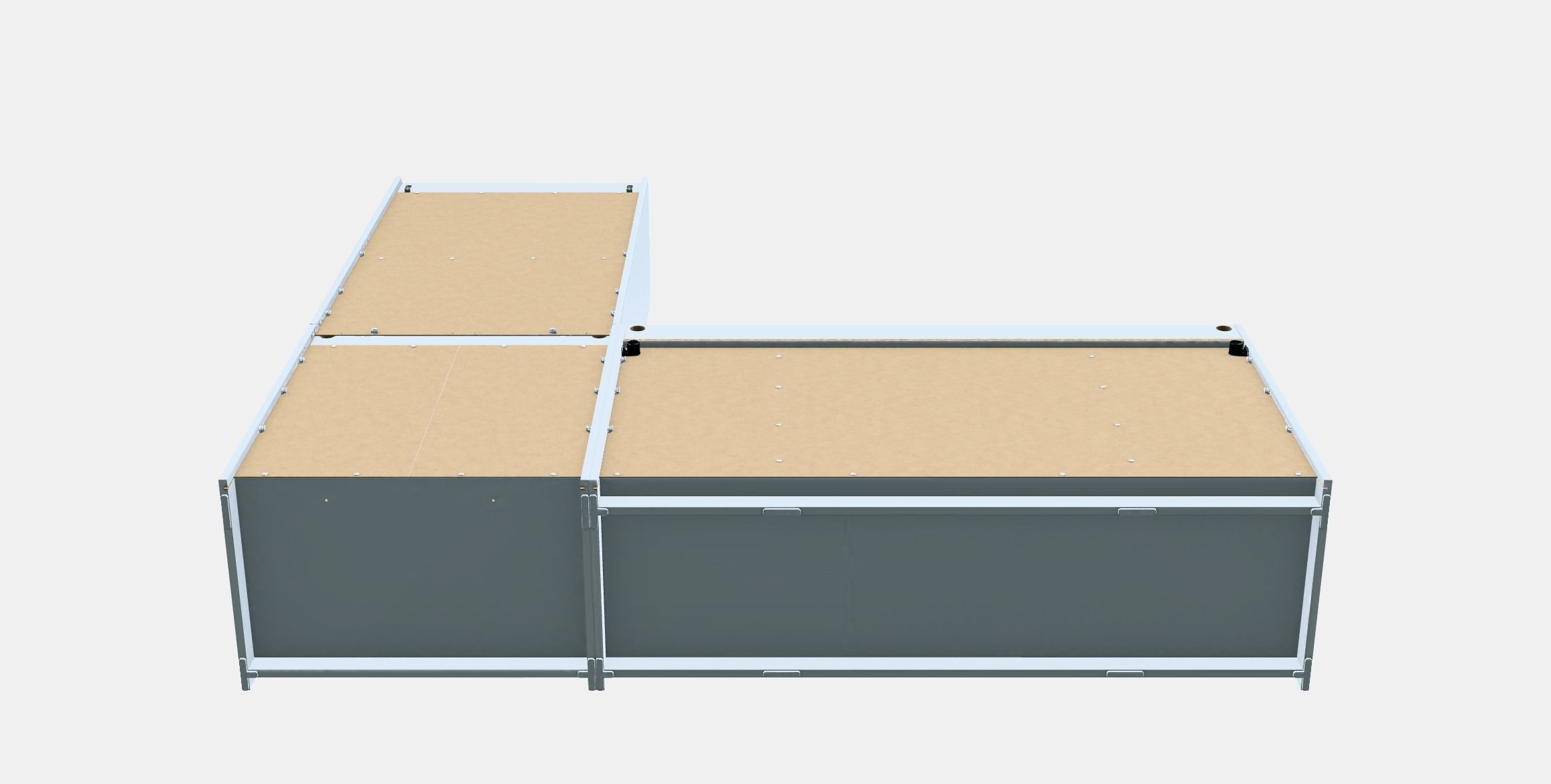 HAUGA Storage combination 2 Low-poly 3D model_11