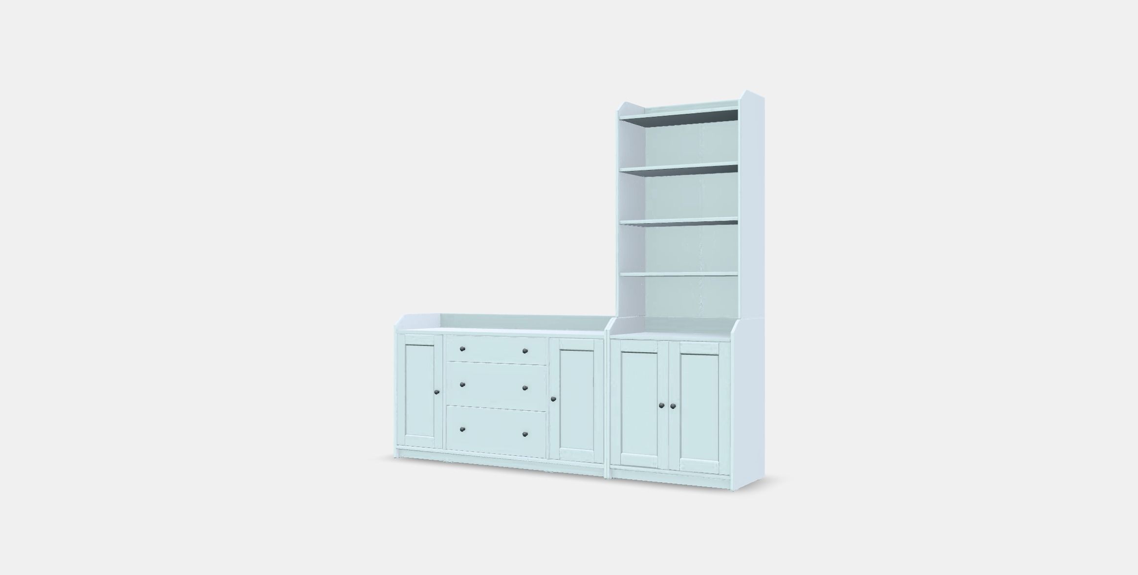 HAUGA Storage combination 2 Low-poly 3D model_12