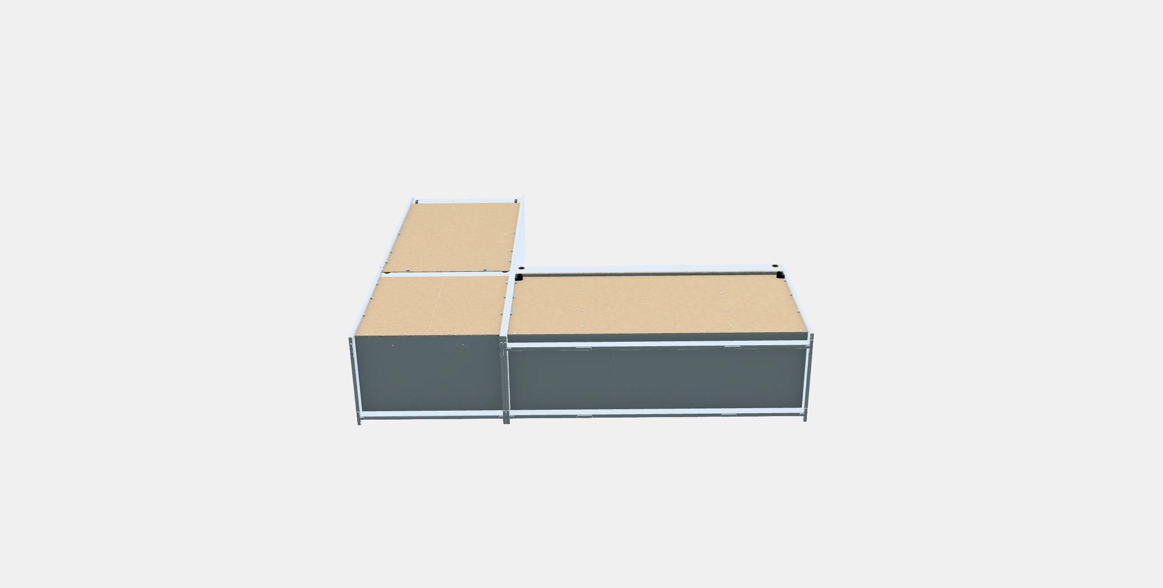 HAUGA Storage combination 2 Low-poly 3D model_6
