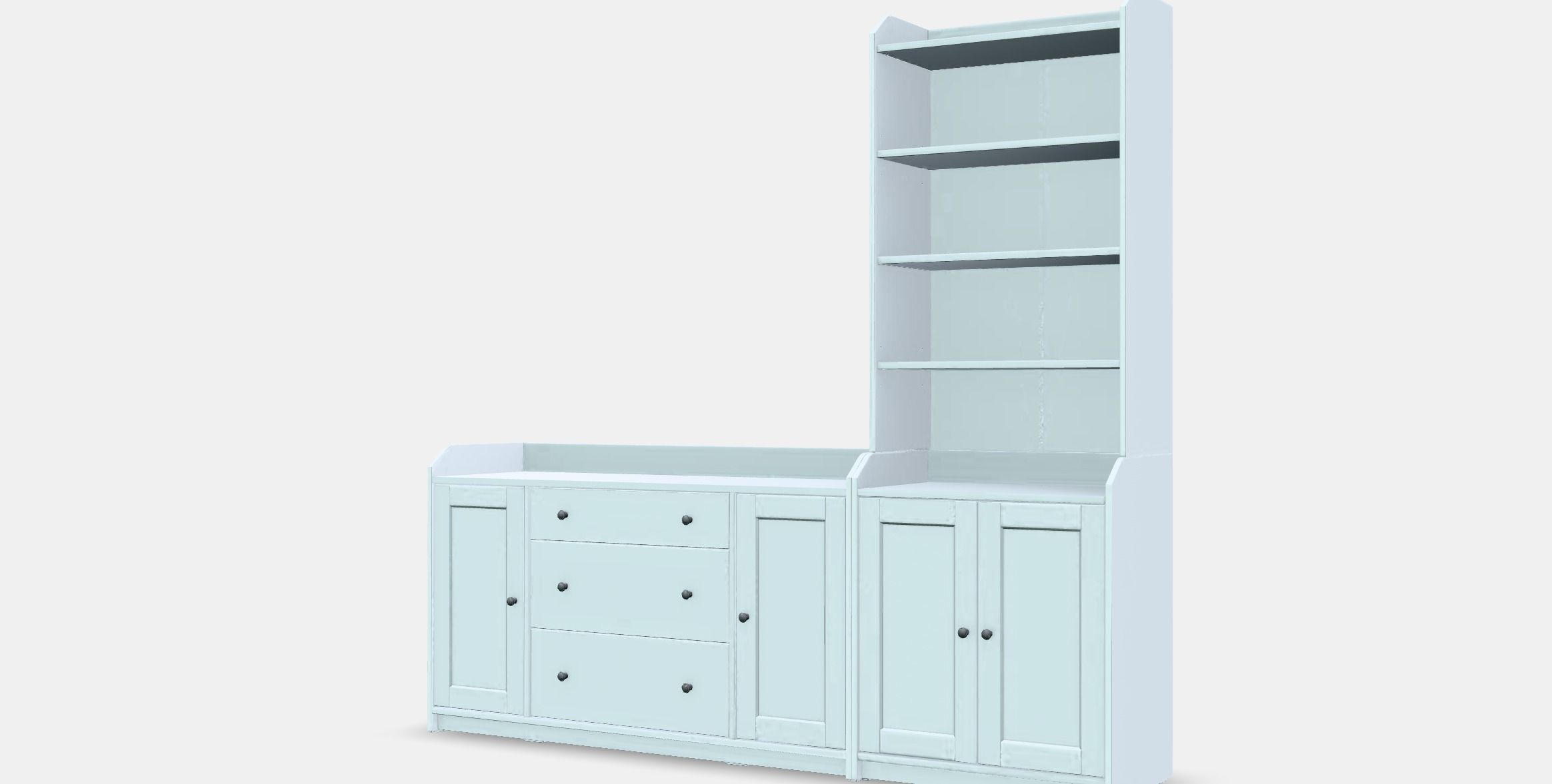 HAUGA Storage combination 2 Low-poly 3D model_13