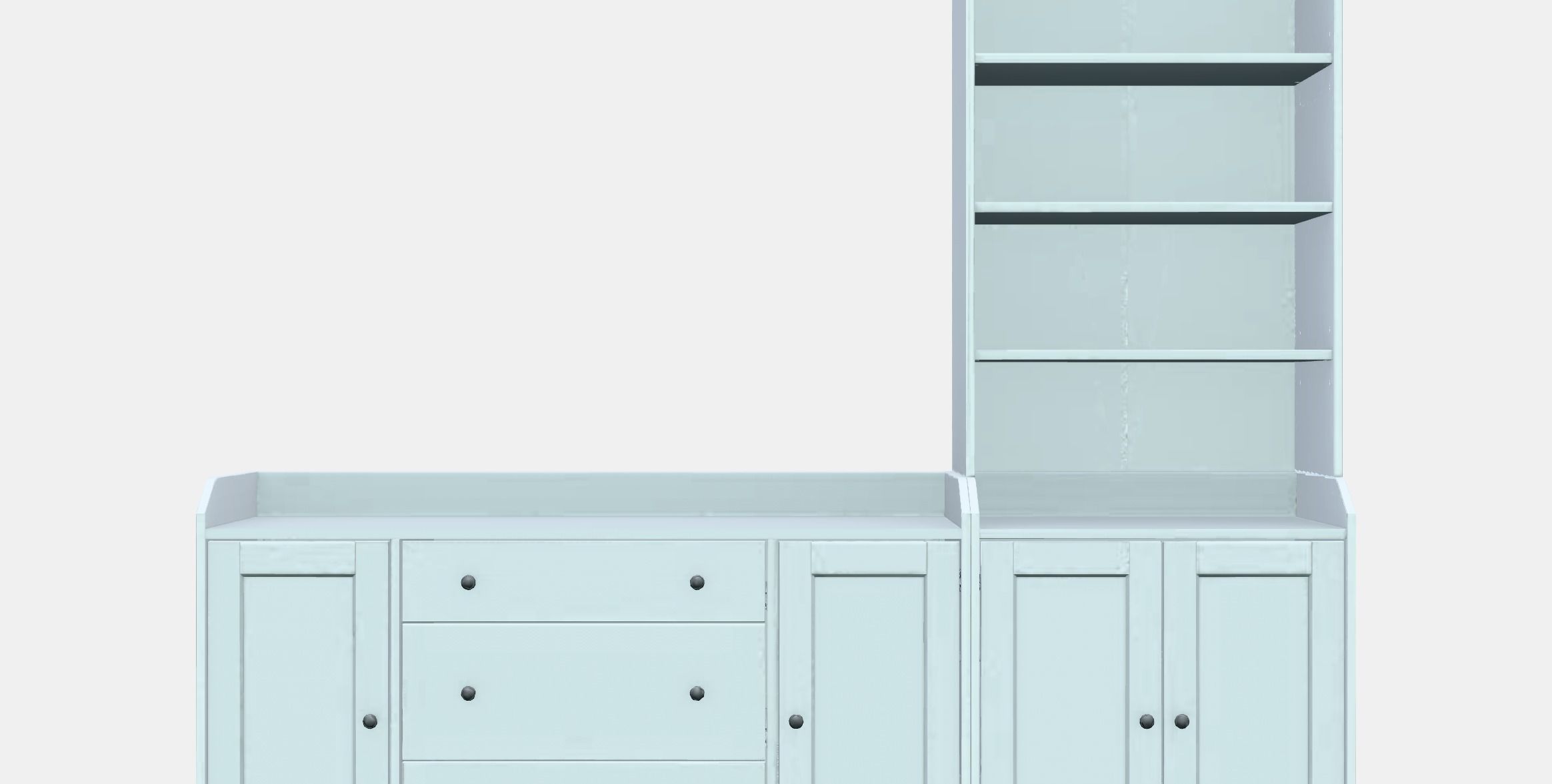 HAUGA Storage combination 2 Low-poly 3D model_10