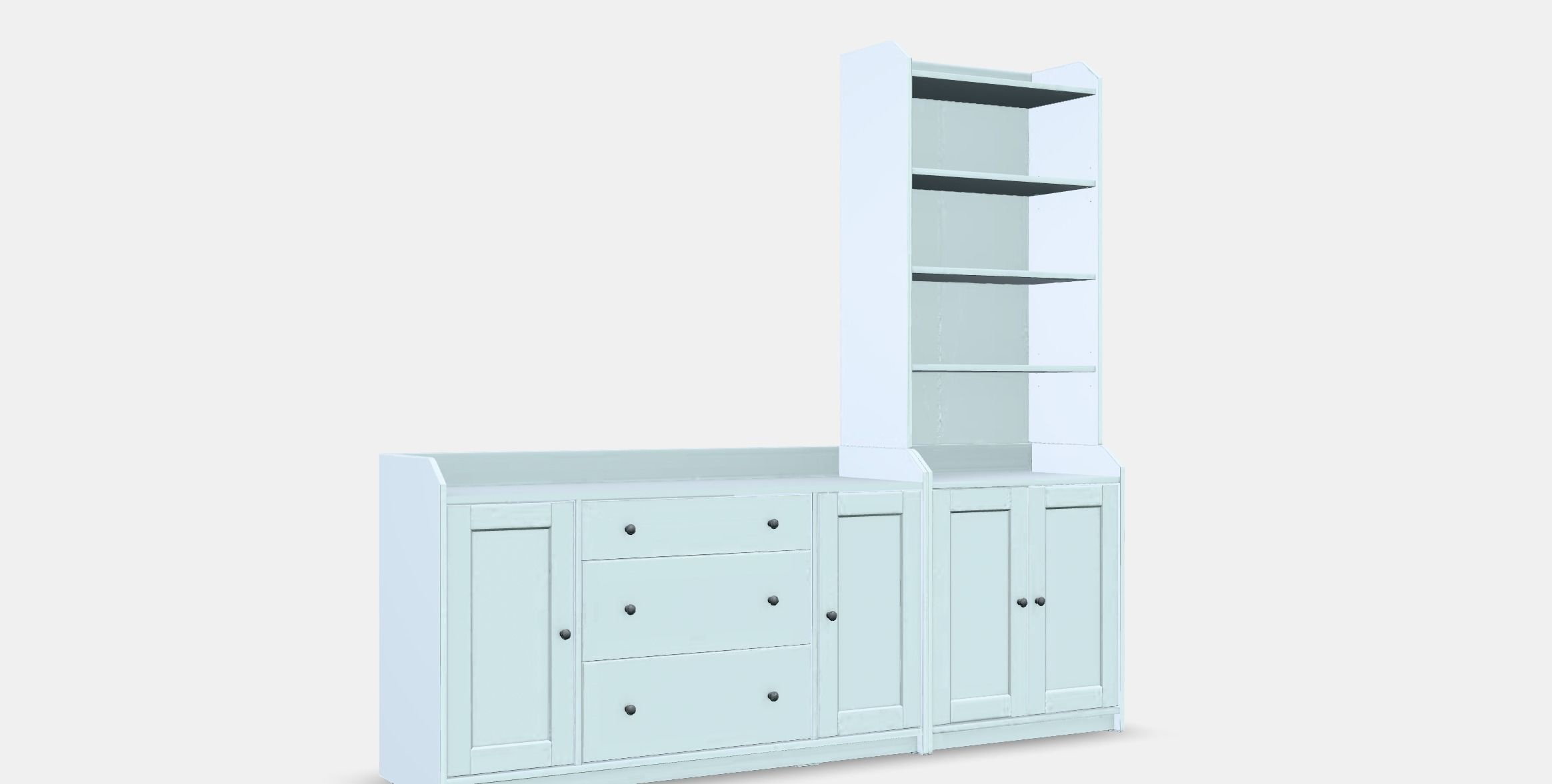 HAUGA Storage combination 2 Low-poly 3D model_8