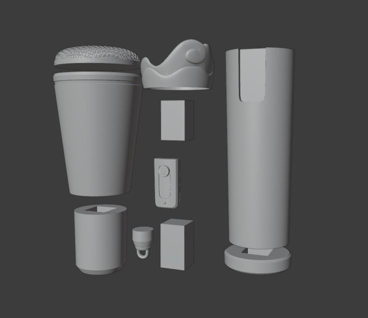 Vtuber NIJISANJI KR Min Suha microphone 3d model 3d print STL 3D print model_2
