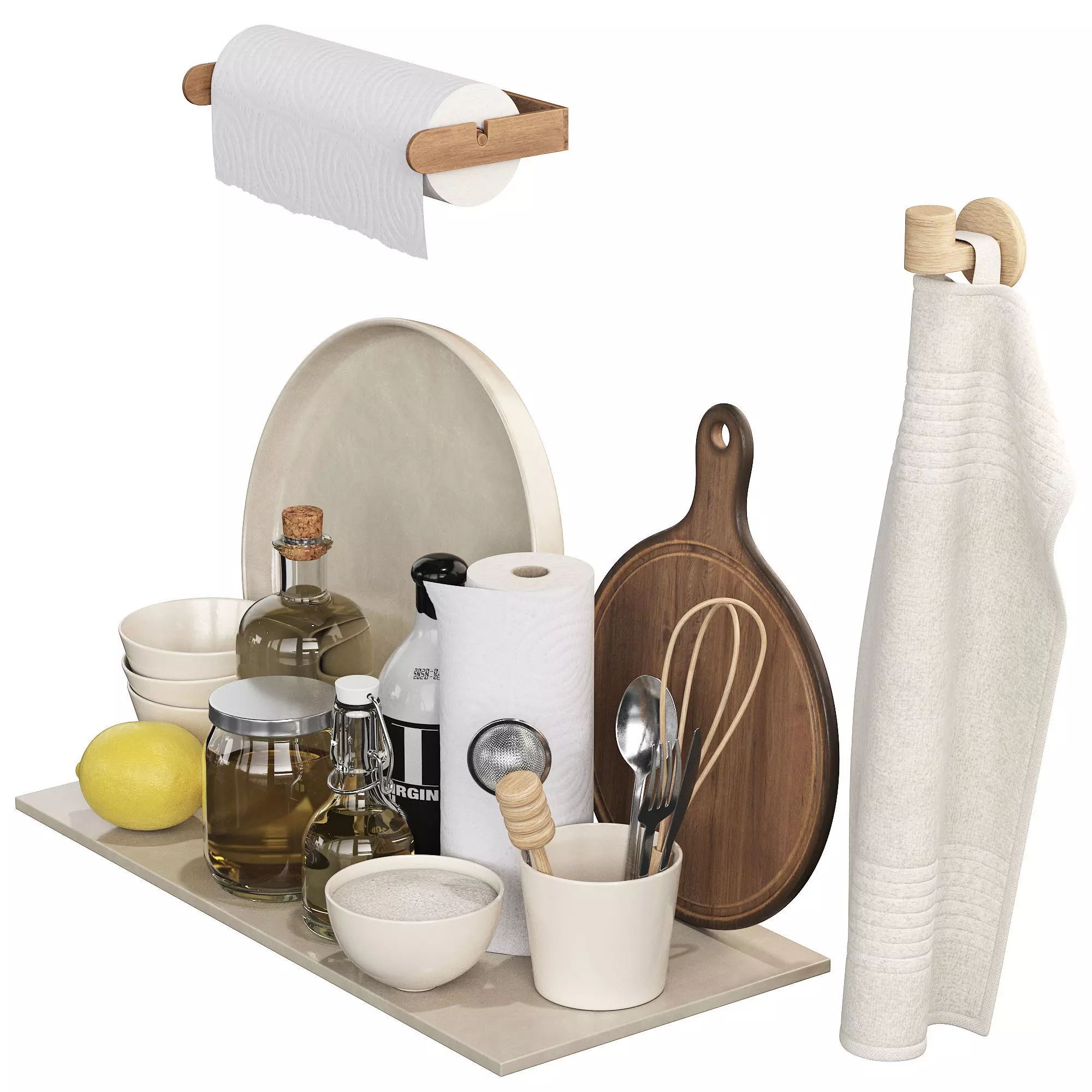 Kitchen Accessories set 3D model_0