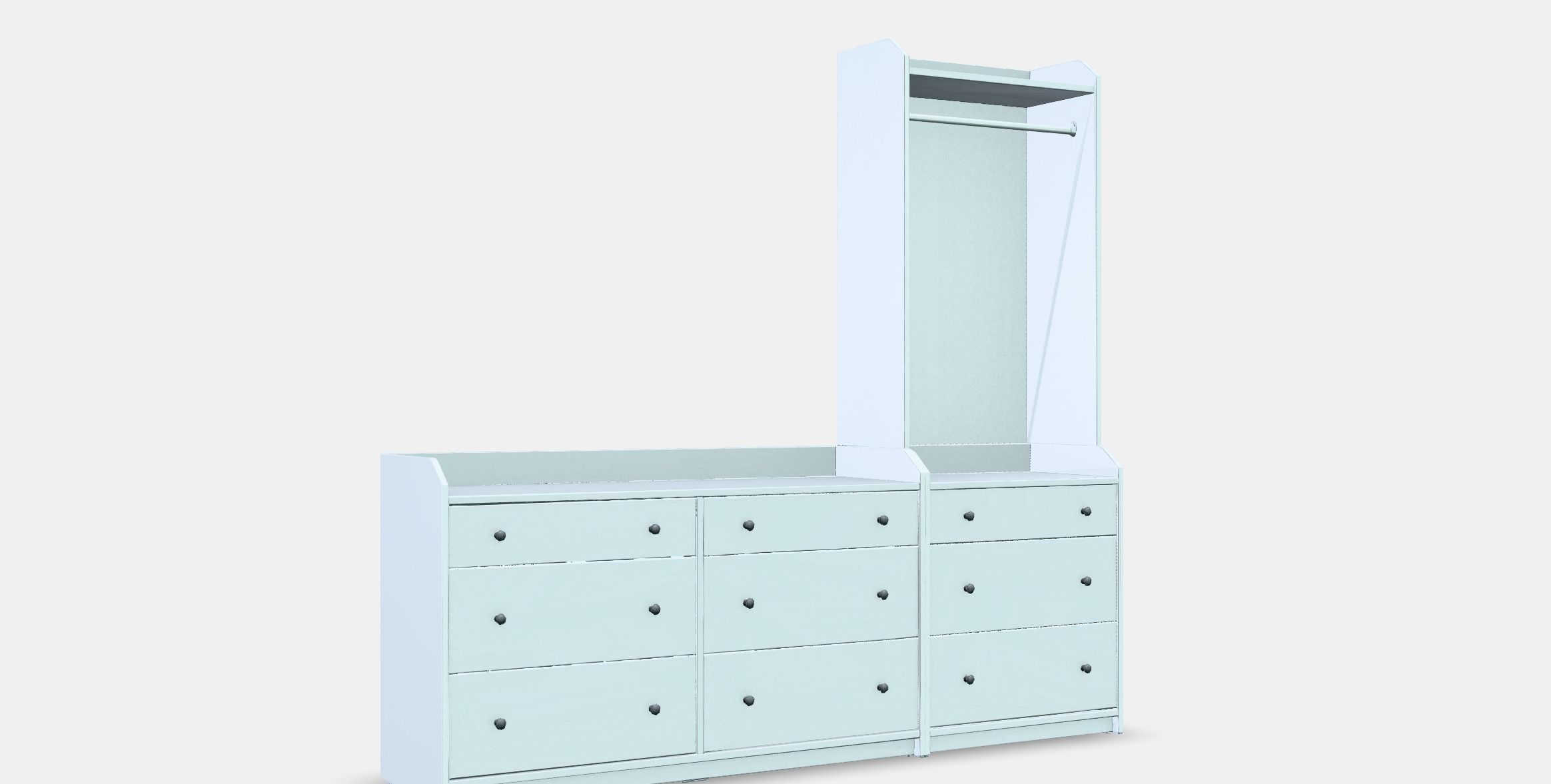 HAUGA Storage combination 3 Low-poly 3D model_10