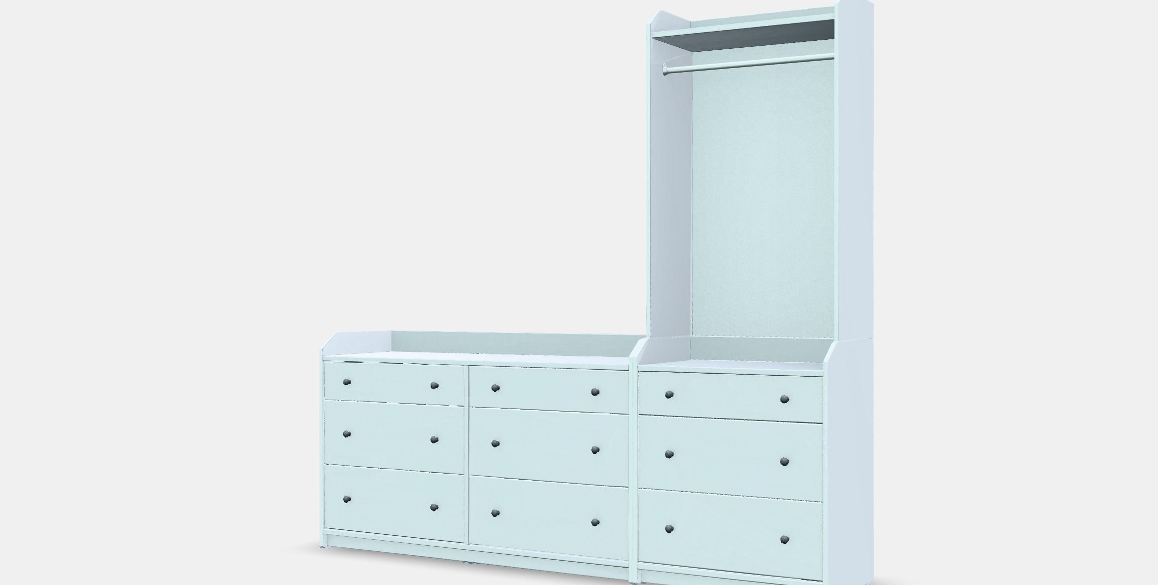 HAUGA Storage combination 3 Low-poly 3D model_13