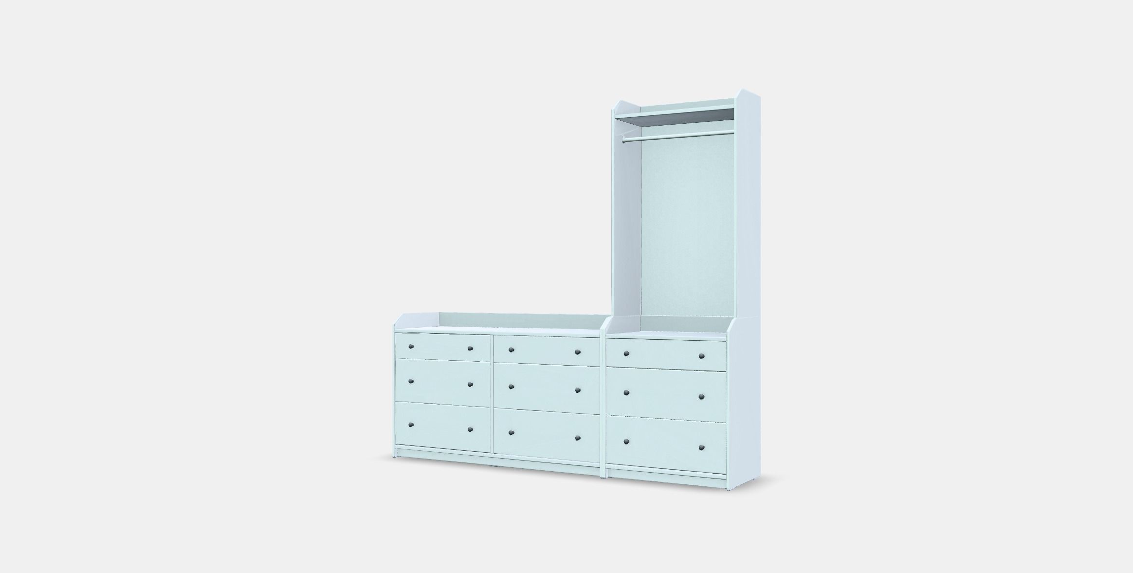 HAUGA Storage combination 3 Low-poly 3D model_12