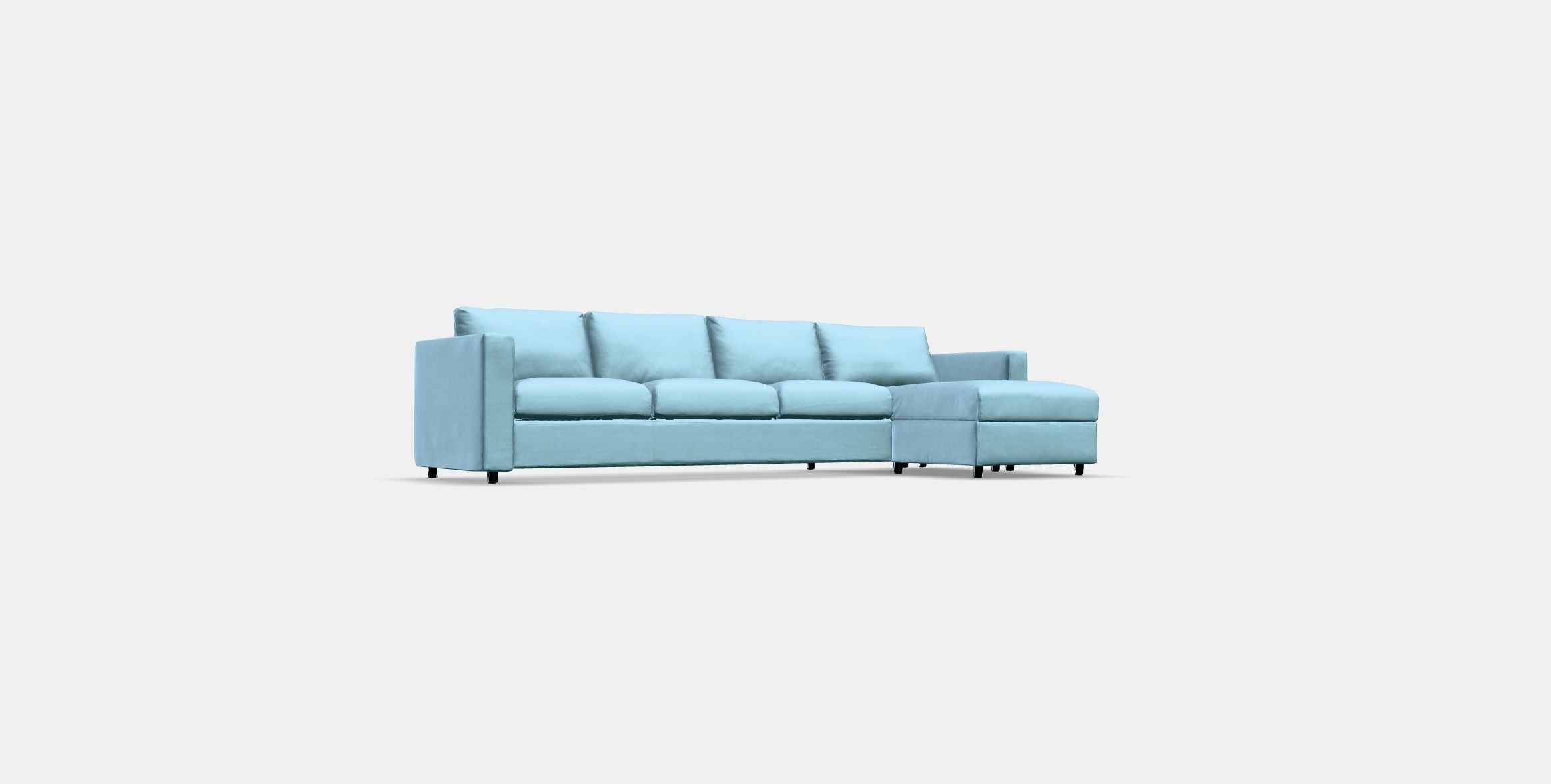 VIMLE 4-seat sofa with chaise longue Low-poly 3D model_2