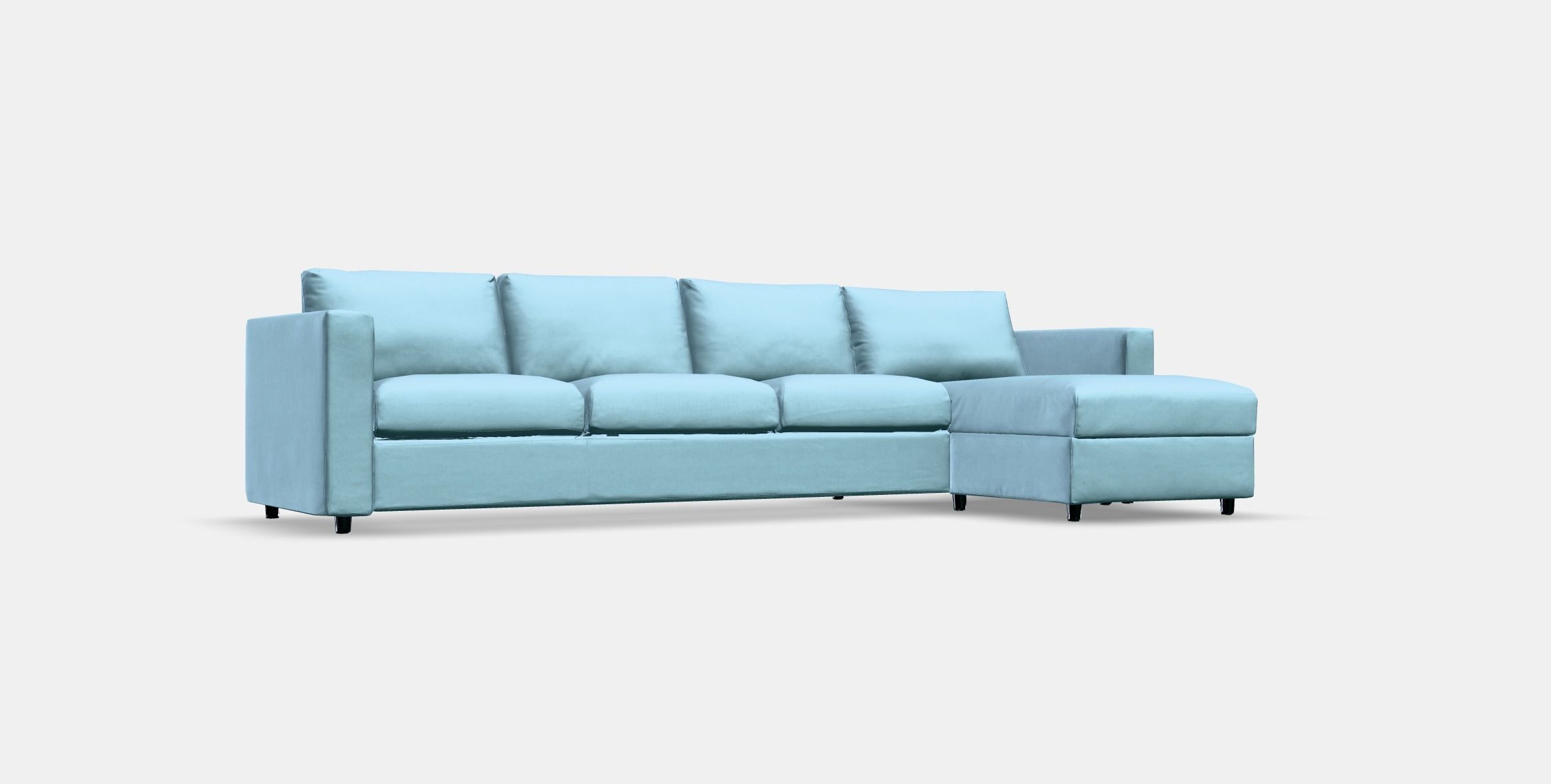 VIMLE 4-seat sofa with chaise longue Low-poly 3D model_8