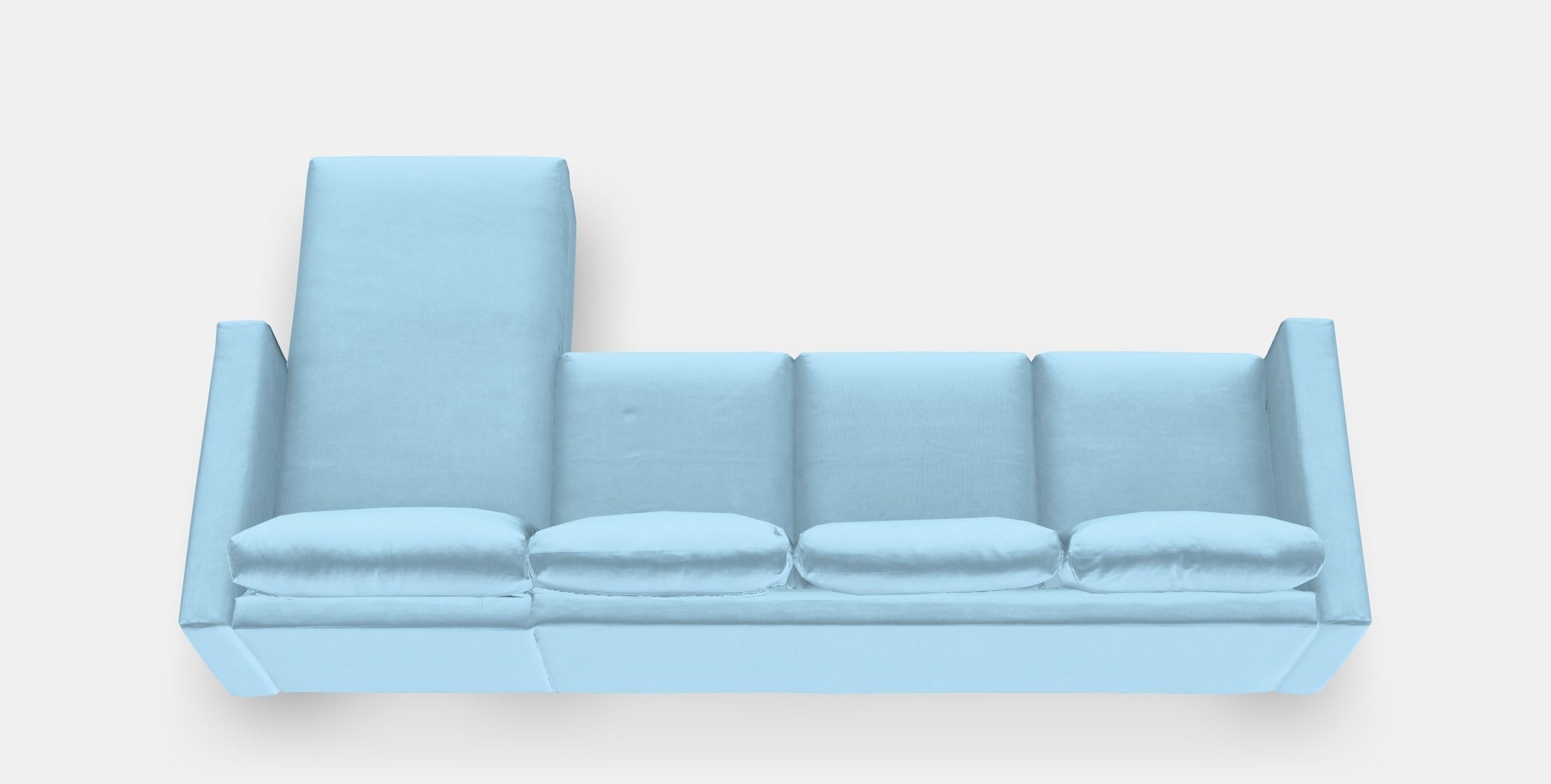 VIMLE 4-seat sofa with chaise longue Low-poly 3D model_4