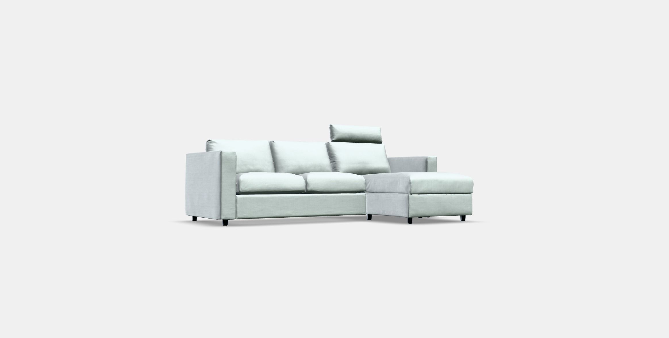 VIMLE 3-seat sofa with chaise longue 1 Low-poly 3D model_2