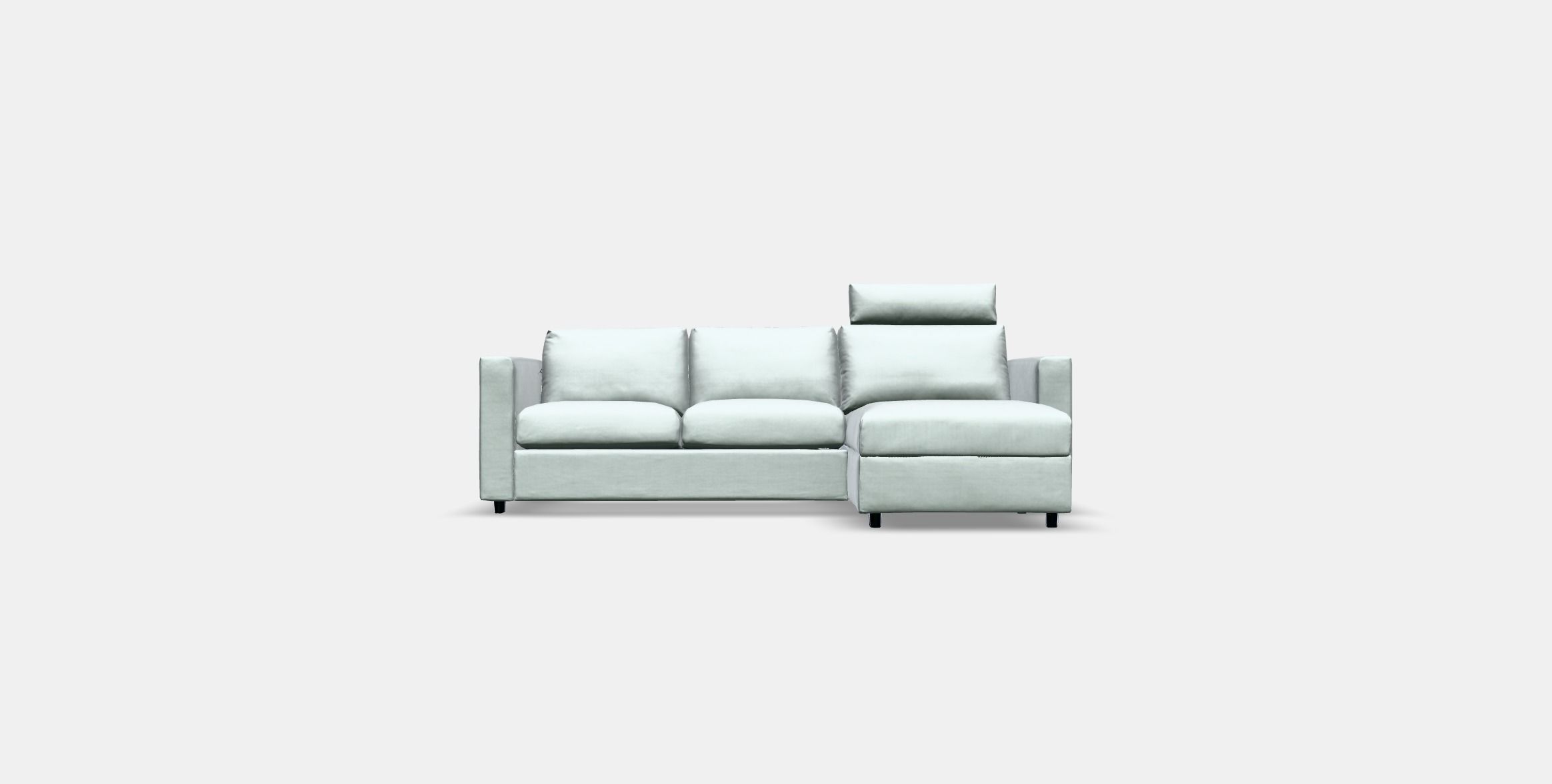 VIMLE 3-seat sofa with chaise longue 1 Low-poly 3D model_9