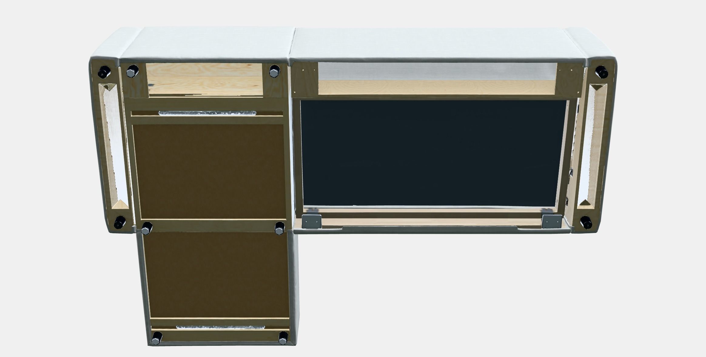 VIMLE 3-seat sofa with chaise longue 1 Low-poly 3D model_10