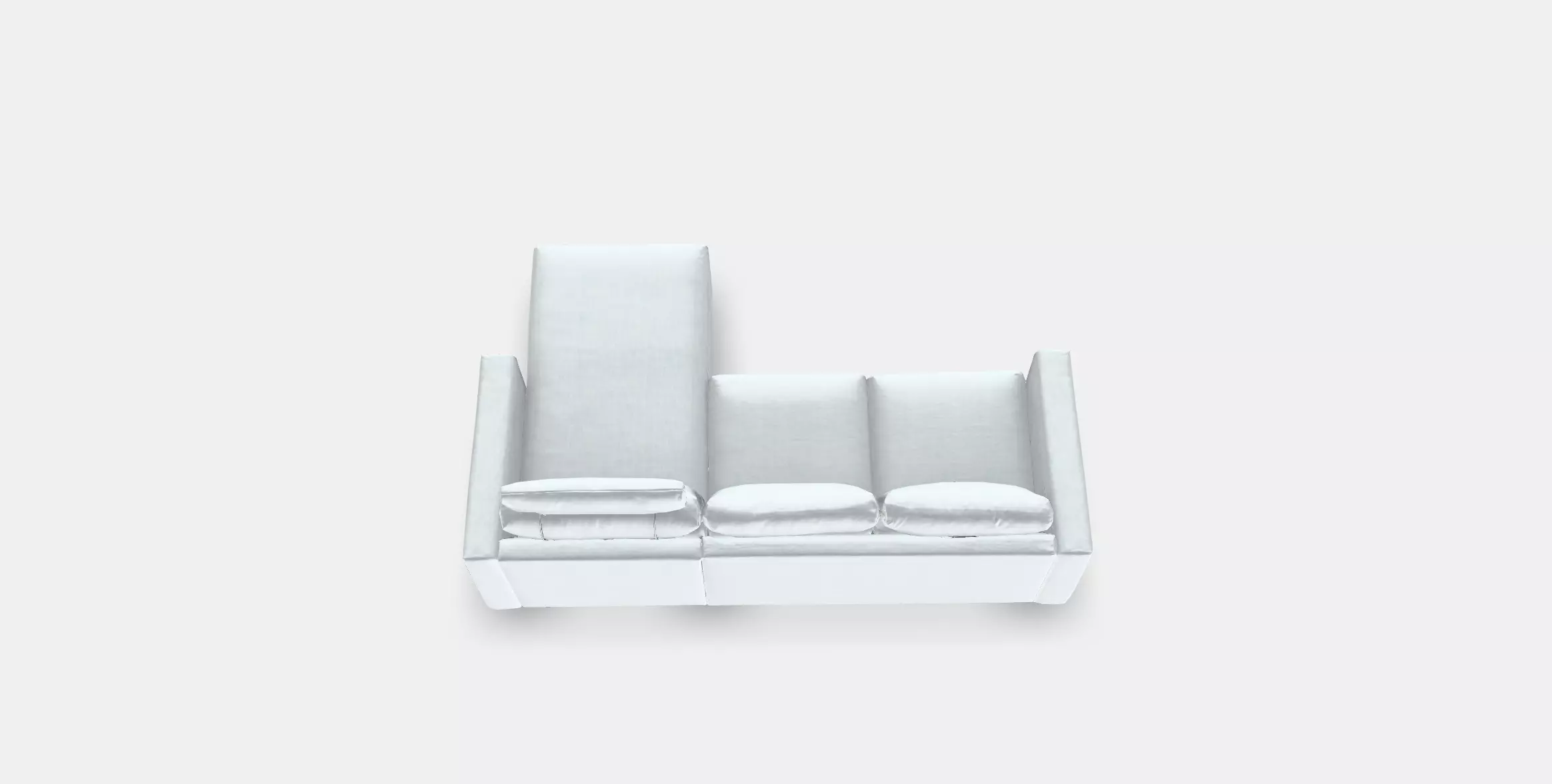 VIMLE 3-seat sofa with chaise longue 1 Low-poly 3D model_0