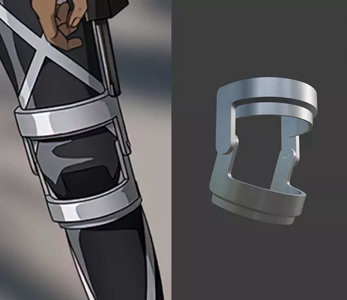 attack on titan final season suit knee armor 3d model 3d print 3D print model_0