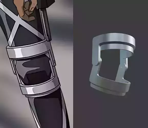 attack on titan final season suit knee armor 3d model 3d print