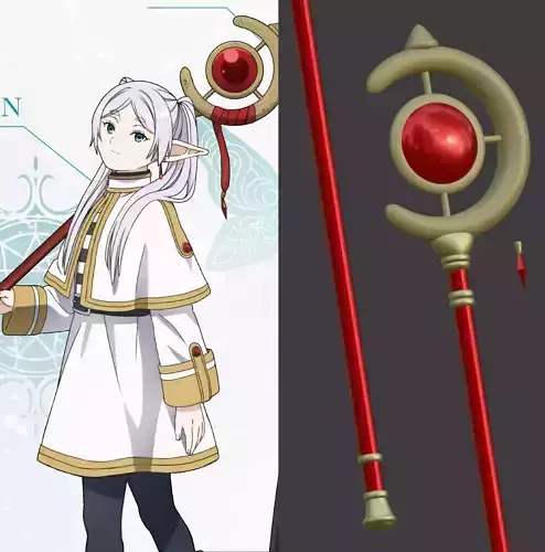 Frieren Beyond Journeys End Frieren Staff 3d model 3d print STL 3D print model
