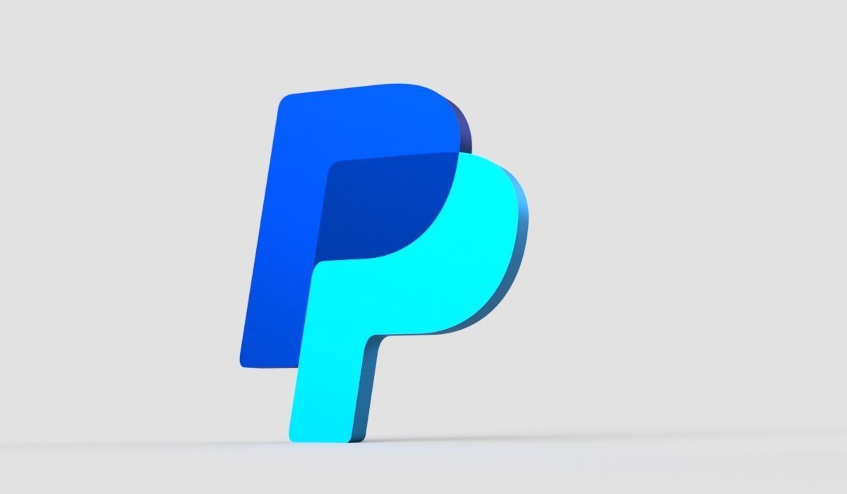 Paypal logo 3D model_4