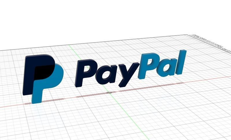 Paypal logo 3D model_5