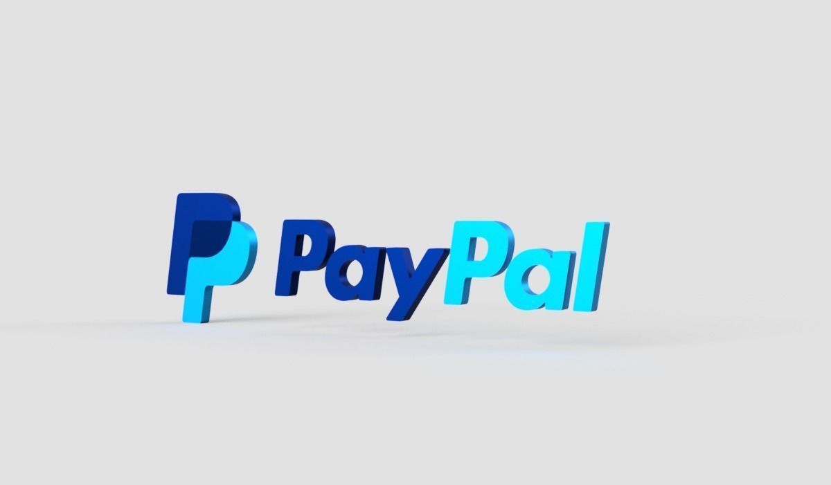 Paypal logo 3D model_2