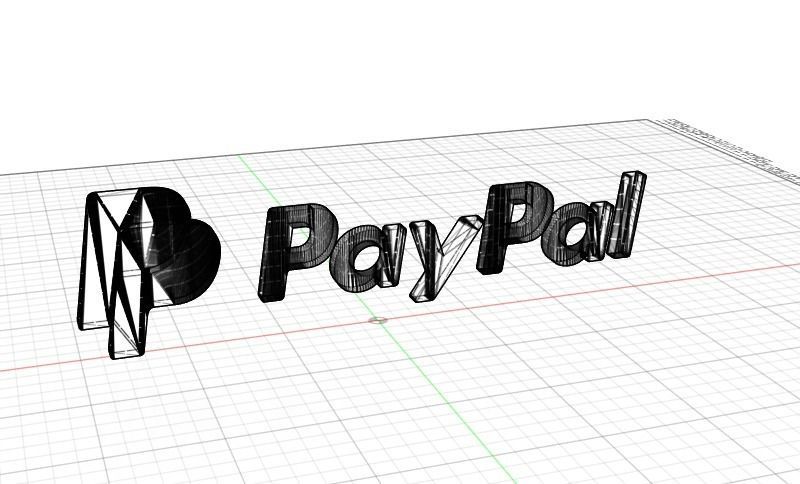 Paypal logo 3D model_6