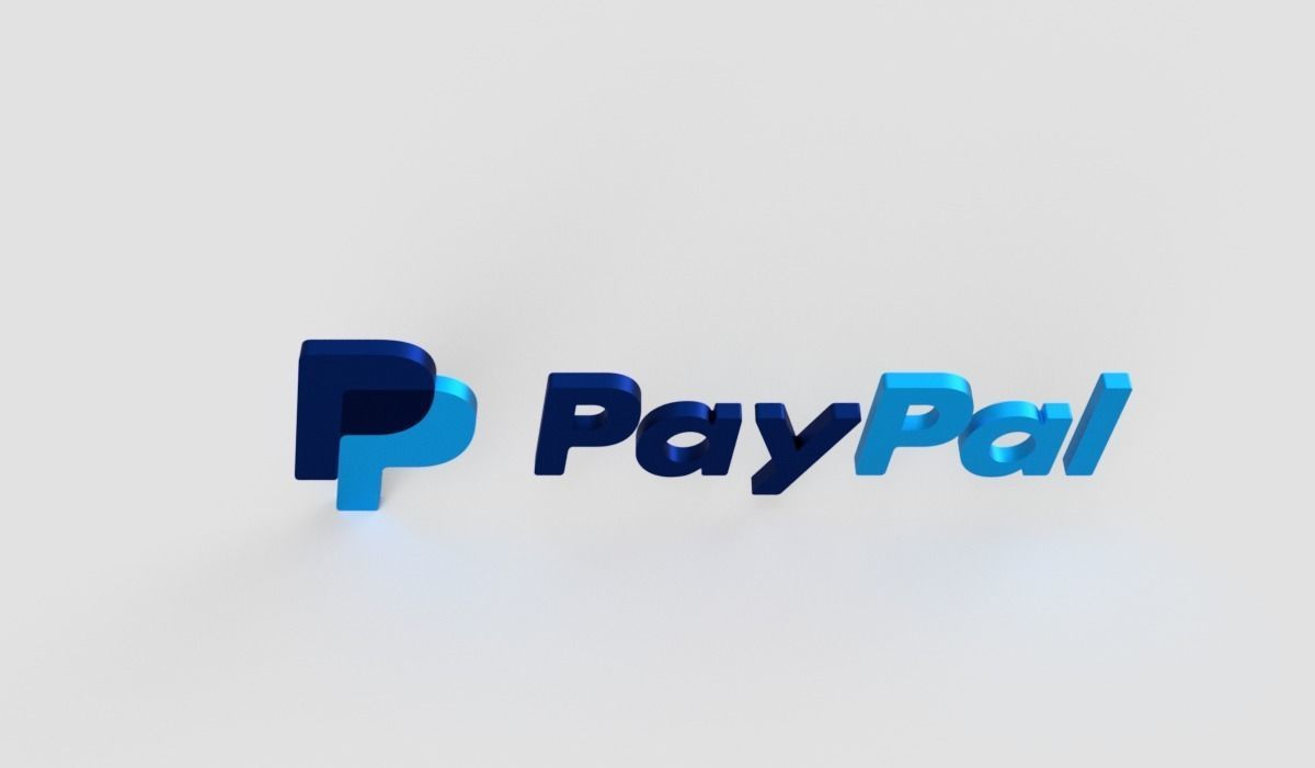 Paypal logo 3D model_3