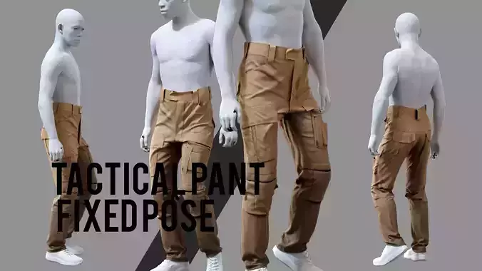GEN2 TACTICAL PANTS KANGAROO male pose08 3D model