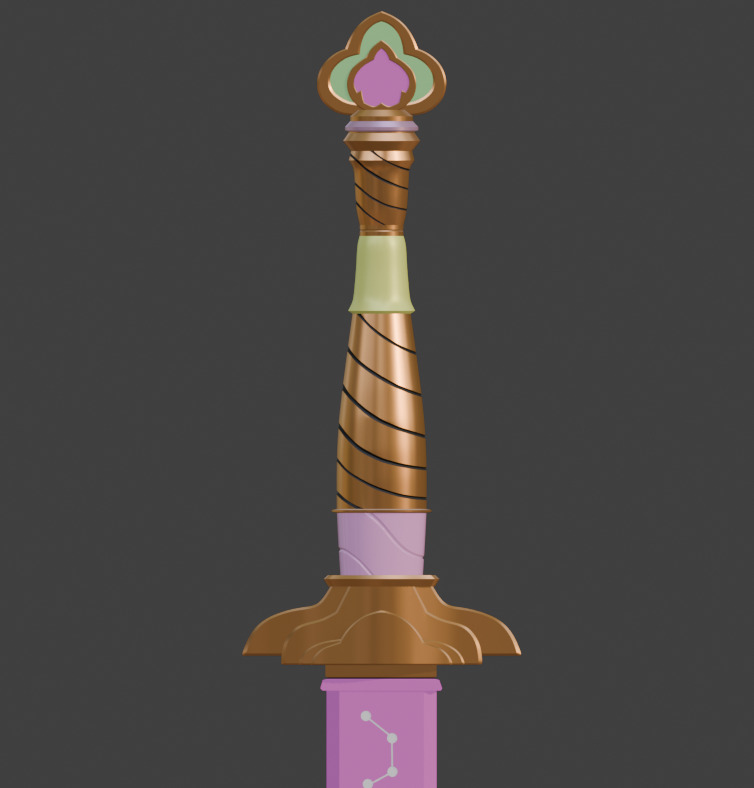 Kpop Demon Hunters Rumi Weapon Sword 3d Model STL 3D print model_4