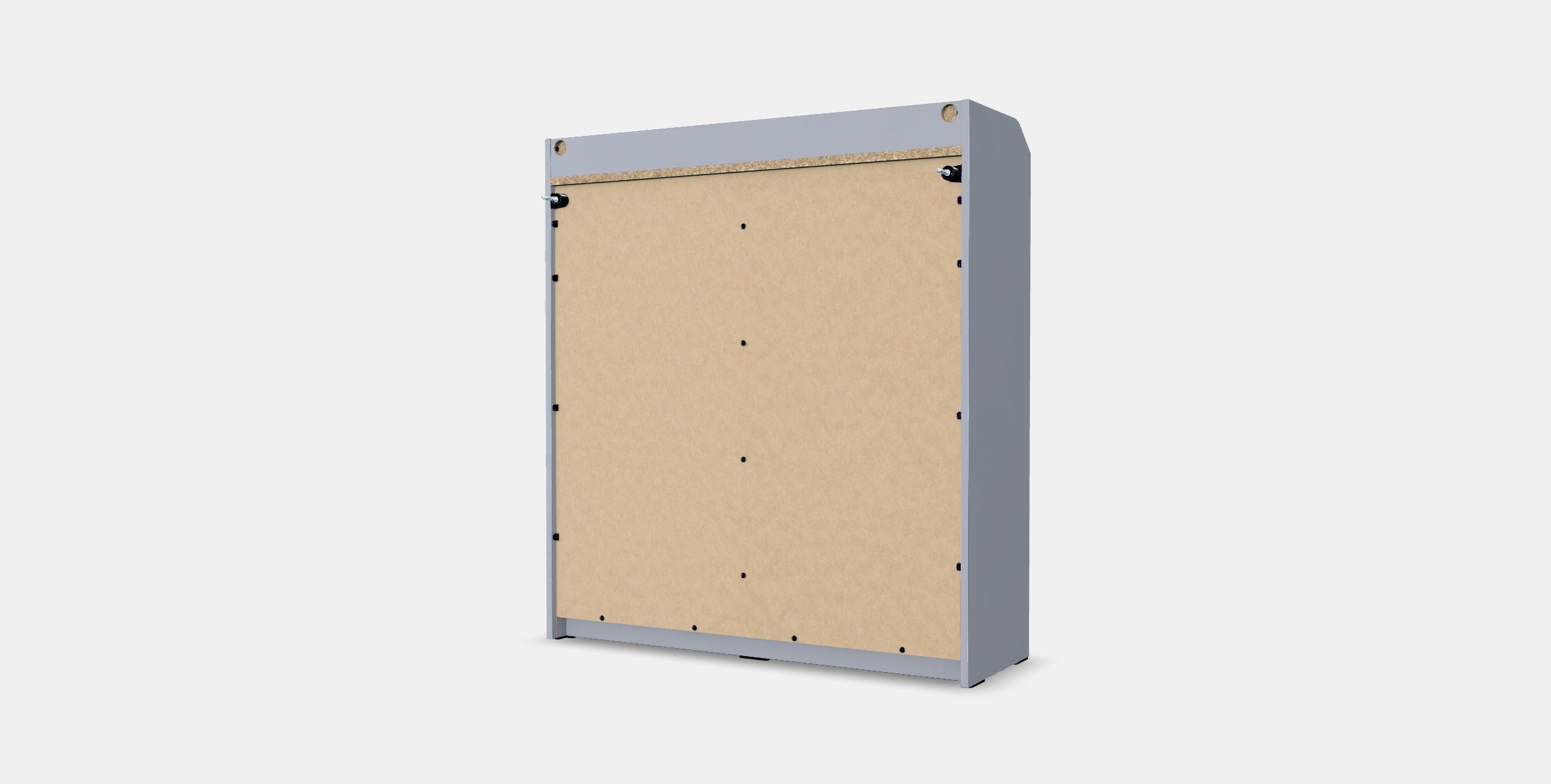 HAUGA Glass-door cabinet Low-poly 3D model_7