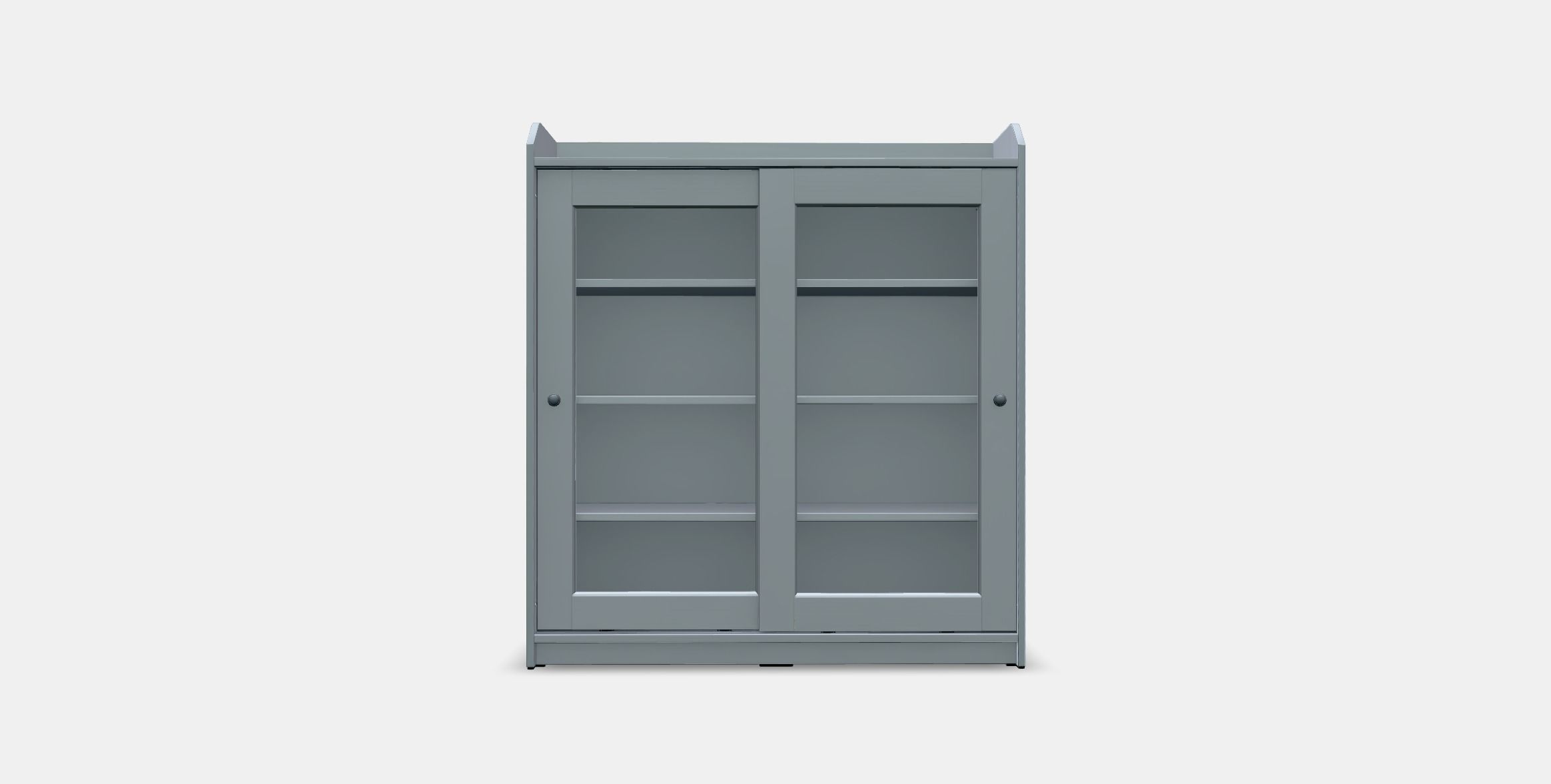 HAUGA Glass-door cabinet Low-poly 3D model_10