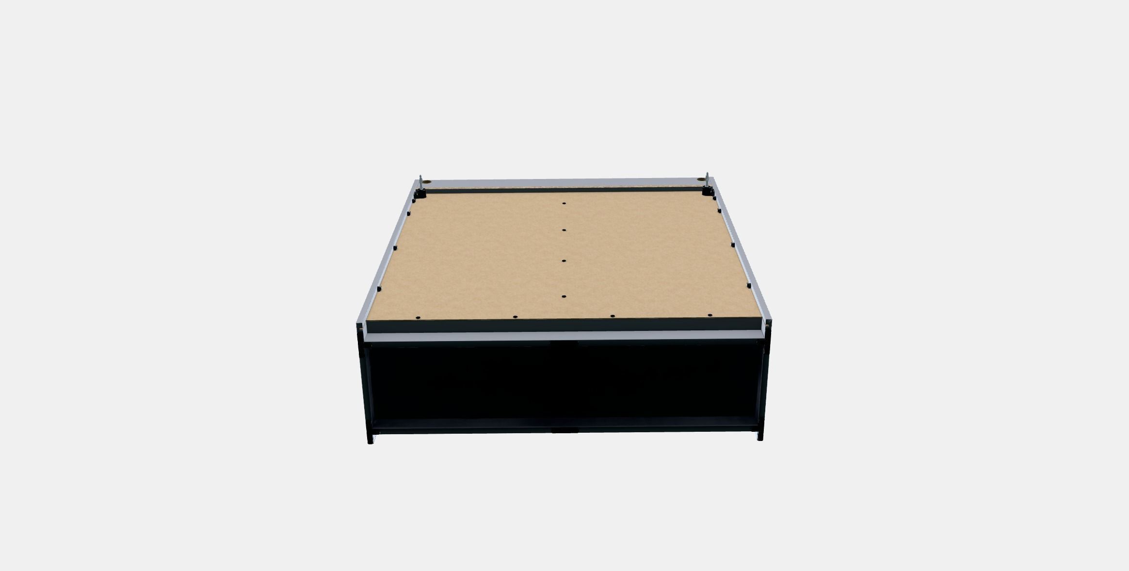 HAUGA Glass-door cabinet Low-poly 3D model_5