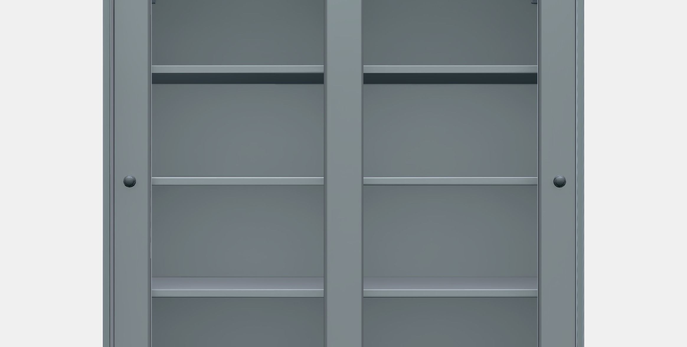 HAUGA Glass-door cabinet Low-poly 3D model_11