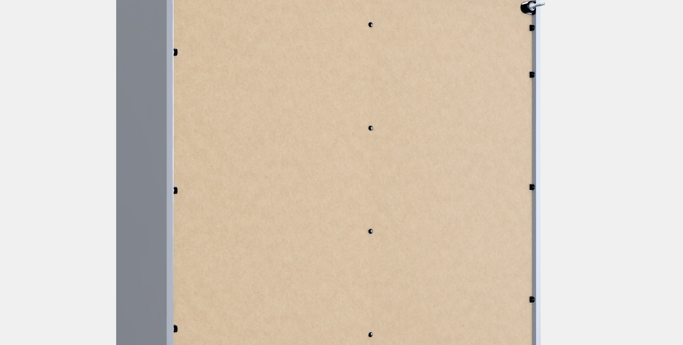 HAUGA Glass-door cabinet Low-poly 3D model_4